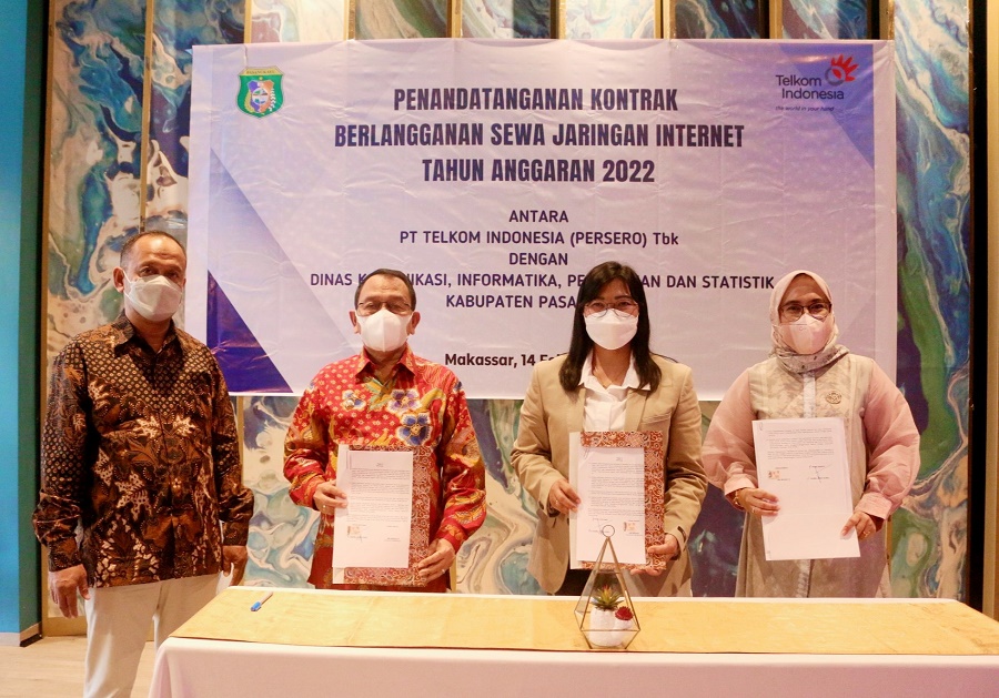 Bupati Pasangkayu Teken MoU dengan Telkom, Untuk Peningkatan Pembangunan Teknologi Informasi